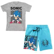 Bioworld Sonic The Hedgehog Main Character Boy's Tee And Shorts Set