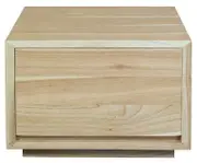 CT Oscar Solid Timber 1 Drawer Low Bedside Table - Natural