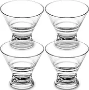 Martini Cup Set, Clear Cocktail Cup, Stemless Martini Cup, Bar Cocktail Cup, Margarita Cup, Transparent Multifunction Margarita Cup for Bar Martini Evening Parties Birthdays (Glossy)