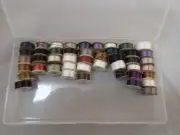 Nylon Beading Thread - Lot of 45 Small Spools - Assorted Colors