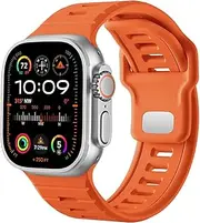 [SKXMOD] Sport Watch Band，For Apple Watch Ultra 2/Ultra Band Men 49mm 45mm 44mm 42mm,Silicone Loop Replacement Strap Compatible With IWatch Series SE 9 8 7
