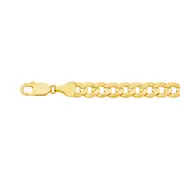 9ct Gold 21cm Solid Curb Bracelet