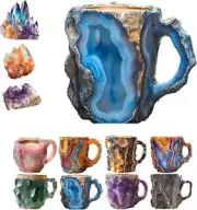 Handmade Mineral Crystal Coffee Cup Elegant Coffee Cup Translucent Coffee Cup AU