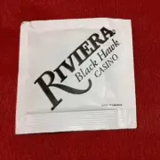 Black Hawk Riviera Casino ~ Vintage Wet Wipe Packet ~Towelette