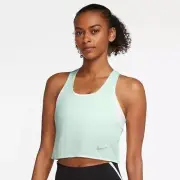 Nike Miler Breathe Cool Cropped Running Top SIZE XL Barley Green A-101