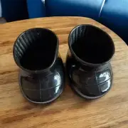 BUILD A BEAR Black Rubber Rain Boots