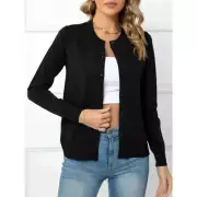 Button Down Round Neck Cardigan