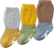 ULDIGI Anti-Slip Socks Baby Toddler Non Slip Socks for Toddlers Soft Comfortable 3 Pairs m Size