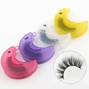 Lashie - Volume Crisscross False Eyelashes (Various Designs) 10B - Set - Case & Eyelashes - Yellow & Black - One Size