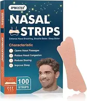 100Pcs Nasal Strips for Snoring, Extra Strength Nose Strips Breathing, Nose Tape for Sports and Sleep, Anti Snoring Strips Help Stop Snoring and Nasal Congestion Relief