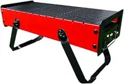 Folded Charcoal BBQ Grill Set,Stainless Steel Barbecue Grill Tabletop Grill for Outdoor Picnic, Patio, Backyard & Camping Small Grill