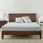 Double Bed Frame Deluxe Solid Pine Wood Base Mattress Foundation - Zinus