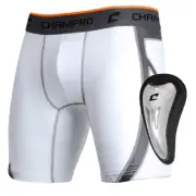 Champro Sports YOUTH Wind-Up Baseball Softball Compression Sliding Shorts w/ Cup