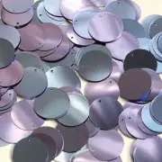 Round Sequin 20mm Top Hole Dark Orchid Lavender Shiny Metallic Made in USA