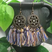 3.5” Bronze-tone Earring Set Bohemian Retro Dangle Drop Hook New Free Ship 7859