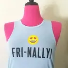 Freeze Fri-Nally Womens Sz M Light Blue Racerback Tank Top