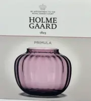 Holmegaard Primula Vase 12.5 cm - Glass - Plum- BRAND NEW