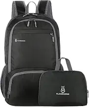 Lightweight Foldable Backpack Men Women Waterproof Packable Backpack Travel Hiking Daypack Black