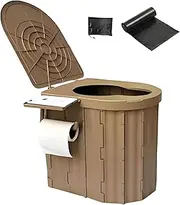 Portable Potty for Adults,Retractable Travel Potty with Lid | Large Capacity Vehicle Commode, Reusable Hiking Accessories for Outdoor
