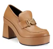 $1450 Versace Womens Medusa Leather Platform Heels Loafer Pumps IT 39.5 / US 9.5