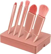 MERRYHAPY 1 Set Portable Makeup Brush Blusher Makeup Brush Cleaner Tint Concealer Liquid Lip Palette Clear Wipes Labels Packaging Sponge Secret Lip Liner Cover Coverage Cream Plastic Pink