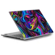 Skins Decal Wrap for Dell XPS 13 Neon Color Swirl Glass