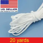 20 yard 1/8" Round Elastic Band Rope Cord Ear Hanging Tape Sewing For Face Masks