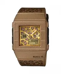 在飛比找Yahoo!奇摩拍賣優惠-CASIO 卡西歐 BABY-G  方形豹紋設計運動錶 (B