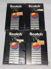 NEW 4 Scotch EG L-750, Recordable Beta Video Tapes Sealed