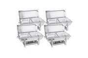 SOGA 4X Stainless Steel Chafing Double Tray Catering Dish Food Warmer