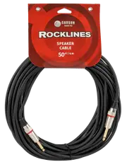 Carson Cable Co Carson Rocklines 50 ft Speaker Cable - Straight Jacks Diecast 7mm