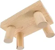 HOMOCONO Portable Wooden Step Stool for Lightweight and Movable Design Engaging Friendly Footrest Stable and Secure Structure for Toilets and Changing Shoes