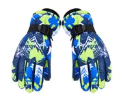 Men's Thermal Touch Screen Snow Gloves Ski Gloves - Blue