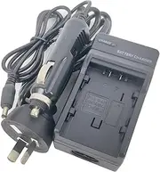 Single Mains/Car Battery Charger for Panasonic CGA-DU21 CGA-DU14 CGA-DU07 CGA-DU06 CGA-DU12 VW-VBD070 VW-VBD120 VW-VBD210 VDR-D310 NV-GS PV-GS VDR-M VDR-D Series Camera