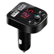 Transmitters Wireless Bluetooth Handsfree Car Kit Fm Transmitter Mp3 Player Dual Usb Charger Black