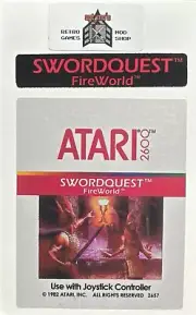 Atari 2600 Replacement Label - SwordQuest FireWorld
