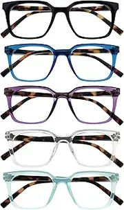 OPULIZE KOI Reading Glasses - Large Rectangular Frame - Mens, Womens, Unisex - Spring Hinges - R50