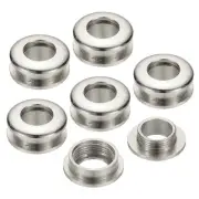 8mm(1/3 Inch) Brass Hole Eyelets, 6 Pcs Arc Surface Grommets, Silver Tone