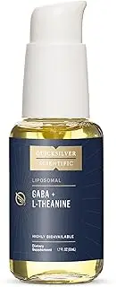Quicksilver Scientific Liposomal GABA with L Theanine - Calm, Stress Response & Brain Support - Bioavailable GABA Supplement with L Theanine 100mg (1.7fl oz/50ml)