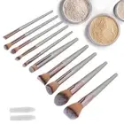 10pcs Makeup Brushes Set Professional Portable Eyeshadow Foundation Blush Br WTD