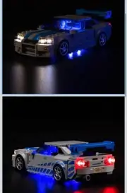 LED Light Kit for Lego P46401 75917 Raptor Rampage + Skyline GTR C3 Open box