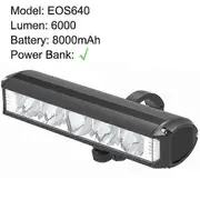 6000 Lumen Bicycle Light Front Rechargeable 8000mAh Powerful Bike Light USB LED Bicycle Lamp Mtb Rear Lantern Set Accessories 8000mAh Light