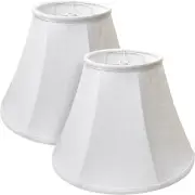 Double White Lamp Shade Set of 2 Large Barrel Lampshade for Floor Light