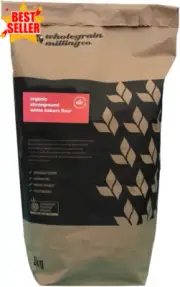 Organic Stoneground White Bakers Flour, 5kg, for Sourdough, Bread, Pizza & Pasta