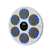 Music Boxing Machine, Boxing Machine Wall Mounted Music with Gloves, Smart Bluetooth Boxing Equipment (White)