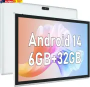 Tablet 10 Inch Android Tablets, 32GB ROM 1024GB Expand，6000Mah Battery, Quad-Cor