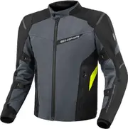SHIMA Rush 2.0 Vented waterproof Motorcycle Textile Jacket, black-grey-yellow, Size L for Men Black Grey Yellow