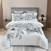 Viene Floral Quilt/Doona/Duvet Cover Set - King Size