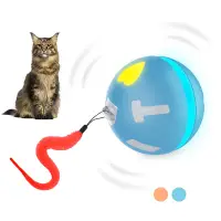 在飛比找蝦皮購物優惠-寵物電動貓滾球玩具usb Led球貓玩具智力跳球狗玩具互動自