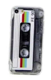 Retro Tape Cassette 80s Type Soft Back Cover Phone Case Compatible with iPhone